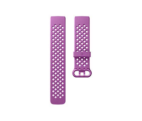 Fitbit Charge 3 Accessory Band, Official Fitbit Product, Sport, Berry, Large