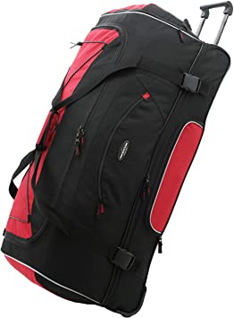 Travelers Club 36" ADVENTURE Travel Rolling Duffle Bag, Red