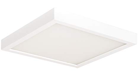Westgate LED Square Flush Mount Ceiling Light - Dimmable Flush Mount Fixture - Energy Star Rated - 120V Damp Location Rated - High Lumen - Aluminum Housing(17W, 5000K Cool White)