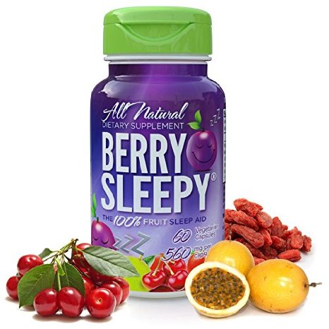 100 Natural Melatonin - Berry Sleepy - All Natural Melatonin From The 100 Fruit Sleep Aid  Fall Asleep Fast and Wake Refreshed  Non-Habit Forming Sleeping Pills 60 Count Bottle