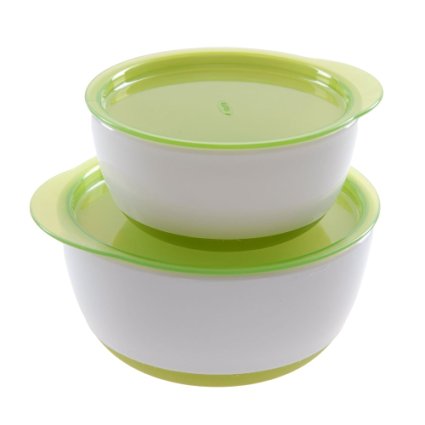 OXO Tot Small & Large Bowl Set with Snap On Lids - Green