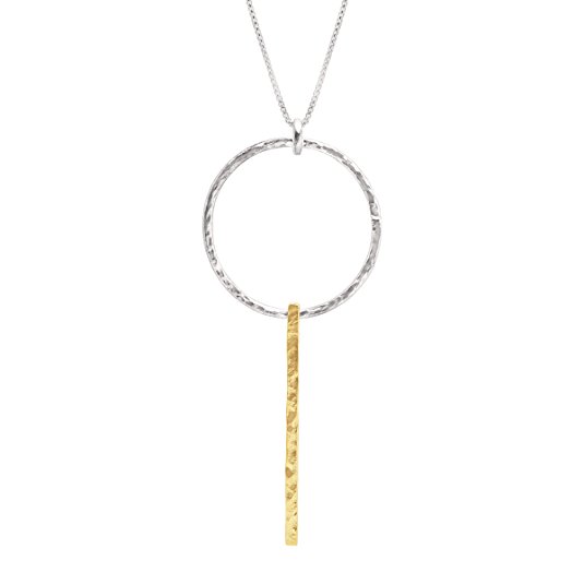 Silpada 'Intermix' Sterling Silver and Brass Pendant, 32"