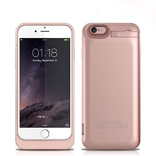 Ultra ® Edition Rose Pink Iphone 6 6s 4.7" I6P I6PS 5800 mah Power Bank Cases for Iphone 6 6s 4.7" models rechargeable close fitting shock proof battery back up charger pack case iOS9 in Rose Pink Gold or Black (Rose Pink)