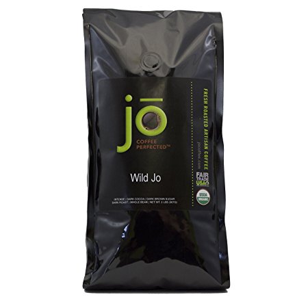 WILD JO: 2 lb, Dark French Roast Organic Whole Bean Coffee, Bold Strong Wicked Good Coffee! New Name, Great Brewed or Espresso, USDA Certified Fair Trade Organic, 100% Arabica Coffee, NON-GMO