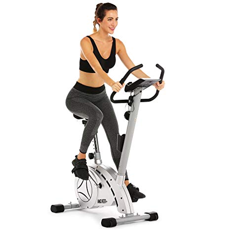 ANCHEER Magnetic Exercise Bike, Upright Indoor Exercise Bike
