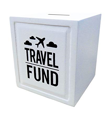 Sterling James Co. Travel Fund Piggy Bank - Wedding and Travel Gift Ideas - Money Box - House Warming and Retirement Gifts for Travelers