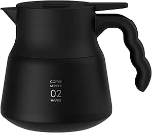 Hario V60 Insulated Metal Server Plus, 600ml, Black