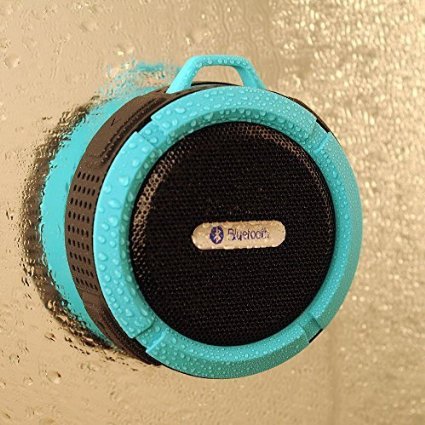 TurnRaise Rainproof WaterProof Portable Bluetooth Shower Speaker Rugged Wireless OutdoorShower Speaker with Built in Microphone - Deep blue
