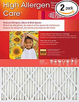 13x21.5x1 (Actual Size) DuPont High Allergen Care Electrostatic Air Filter (2 Pack)