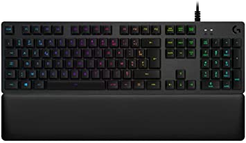 Logitech G513 RGB Backlit Mechanical Gaming Keyboard with Romer-G Tactile Key Switches (French Layout) - Carbon