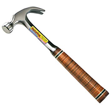 Estwing Hammer - 16 oz Curved Claw with Smooth Face & Genuine Leather Grip - E16C