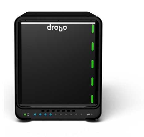 Drobo 5N 2TB: Network Attached Storage - 5 bay array with mSATA SSD acceleration, 2TB storage included with 2 x 1TB hard drives - Gigabit Ethernet port (DRDS4A21-2TB)