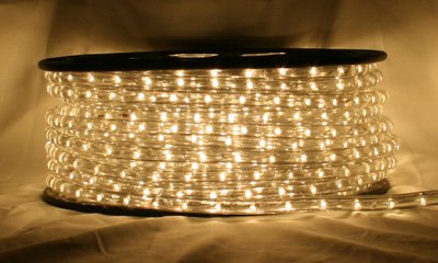 CBconcept 120VLR30FT-WW 120V 2-Wire 1/2-Inch LED Rope Light with 1.0-Inch LED Spacing, 30-Feet, Warm White