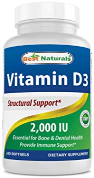 Best Naturals Vitamin D3 2000 IU 240 Softgels