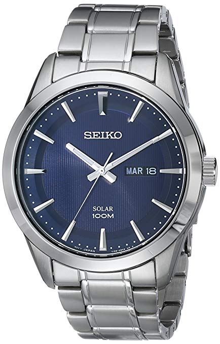 Seiko Men's Silvertone Stainless Steel Solar Watch