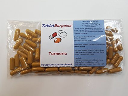 Tablet Bargains Turmeric (Curcumin) - 90 Capsules