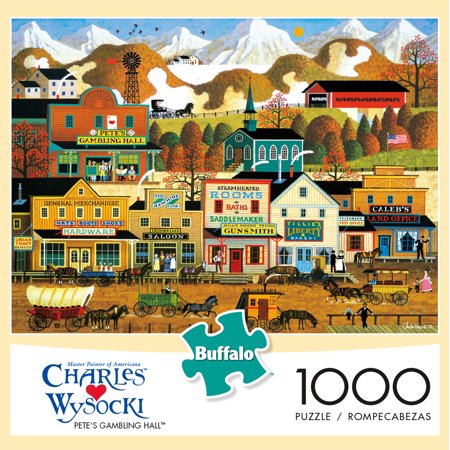 Buffalo Games 1000 Piece Puzzle, Charles Wysocki: Pete's Gambling Hall