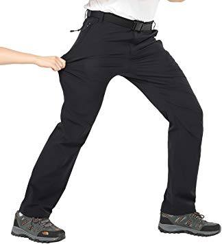 MIER Men's Lightweight Hiking Pants Outdoor Cargo Pants Quick Dry with 5 Pockets, Water Resistant