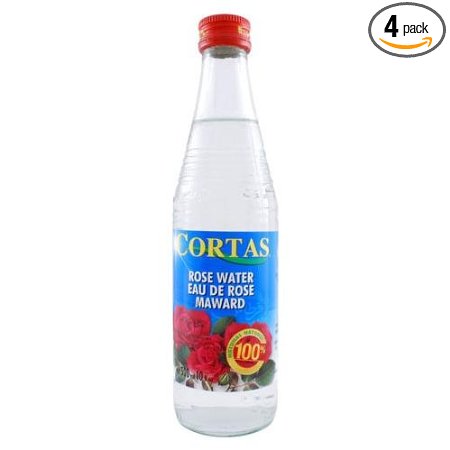 Cortas Rose Water, 10-Ounce Bottles (Pack of 4)