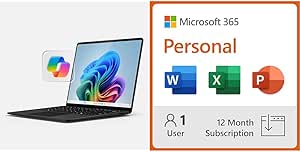 Microsoft Surface Laptop (2024), Windows 11 Copilot  PC, 13.8" Touchscreen Display, Snapdragon X Elite (12 core), 16GB RAM, 512GB SSD Storage, Black