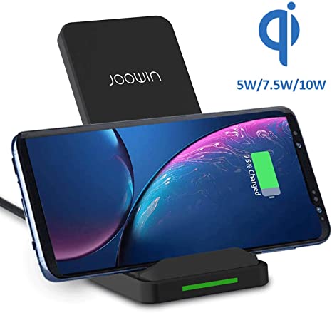 Fast Wireless Charger Stand Phone Holder 10W for Samsung Galaxy Note 10 /Note 10/S10 /S10/S10e/Note 9/Note 8, QI Wireless Charging Stand 7.5W for Apple iPhone 11 Pro Max/11 Pro/iPhone 11/XS Max/XS/XR/8 Plus (No AC Adapter)