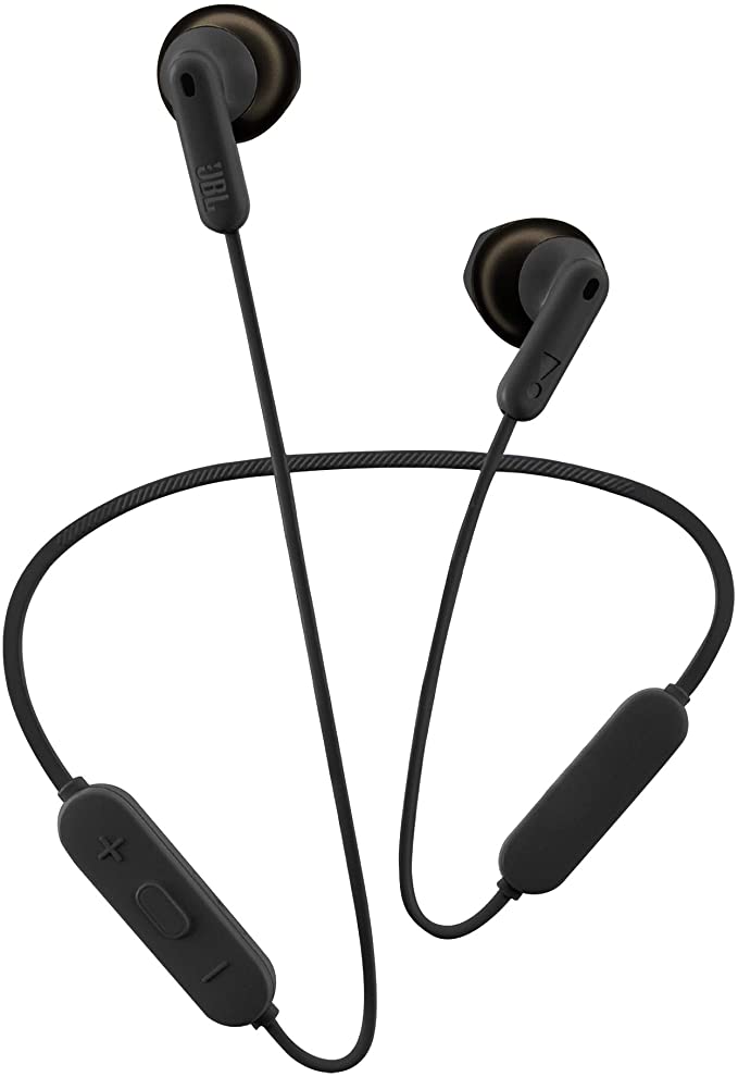 JBL TUNE 215BT - Wireless earbud headphones with Bluetooth 5.0, built-in microphone, and 16 hour battery life, in black