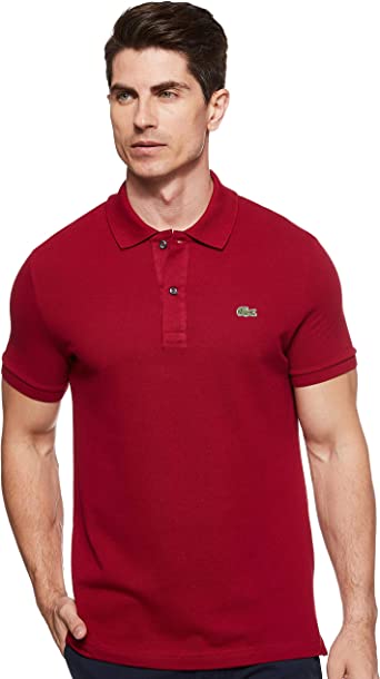 Lacoste Mens Classic Pique Slim Fit Short Sleeve Polo Shirt