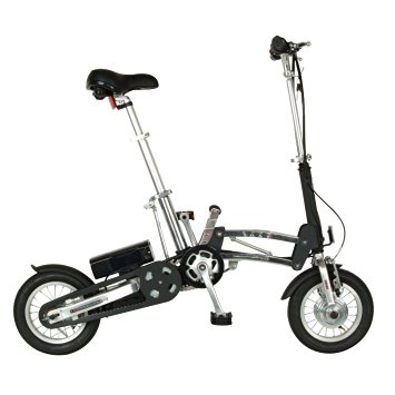 e-Mazing Innovations b.ob. Electric Folding Bicycle, 12 inch wheels, Sillver/Black