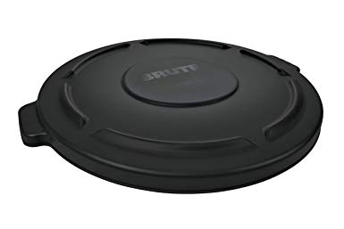 Rubbermaid Commercial Products FG264560BLA Brute Heavy-Duty Round Trash/Garbage Lid, 44-Gallon, Black