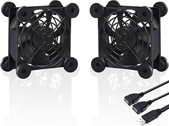 upHere U803 USB PC Fan Dual-Ball Bearings Silent 80mm Fan for Computer Cases Computer Cabinet Playstation Xbox Cooling