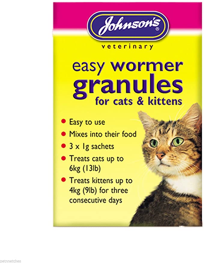 SIPW Cat Kitten One Dose Wormer Tablet or Worming Granules Roundworm Tapeworm (Round Worm Granules)