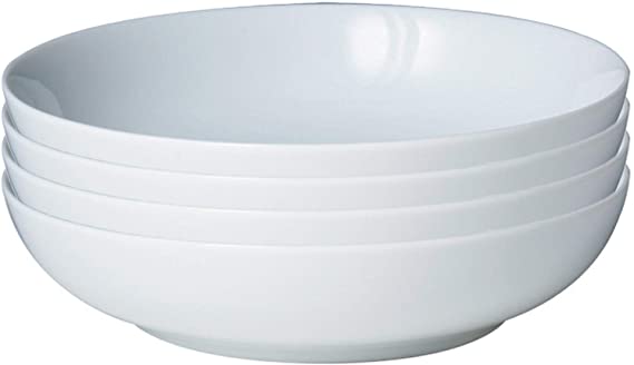 Denby WHT-052/4 White Set of 4 Pasta Bowl Set, One size, Neutral