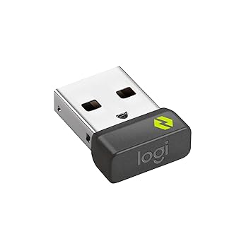 Logitech Bolt USB Receiver, 2.4 GHz Wireless Technology, USB Plug Compatible with All Unifying Devices Like Wireless Mouse and Keyboard, PC/Mac/Laptop - Black