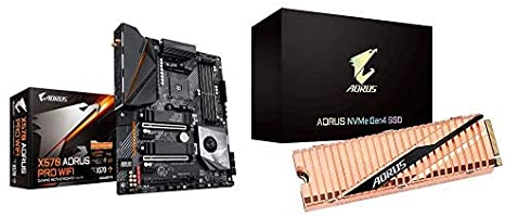 GIGABYTE X570 AORUS PRO WiFi (AMD Ryzen 3000/X570/ATX/PCIe4.0/DDR4/USB3.1) with AORUS NVMe Gen4 M.2 1TB PCI-Express 4.0 Interface High Performance Gaming