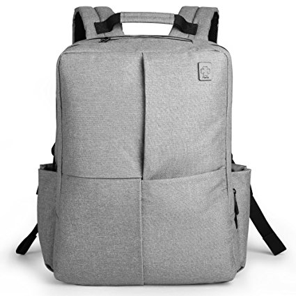 Ferlin Multi-function Baby Backpack Diaper with Changing Pad, Fashion Design with Anti-Water Material for Both Mom & Dad (Grey-0912)