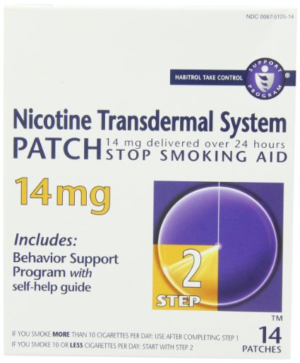 Nicotine Transdermal System Patch Stop Smoking Aid 14 mg Step 2 14 patches