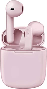Wireless Earbuds, Bluetooth Headphones with Microphone, IPX7 Waterproof, 35H Playtime, High-Fidelity Stereo Earphones,Compatible with Apple/iOS/Android,for Running/Fitness/Work - Pink