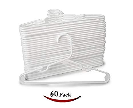 1InTheHome White Nursery Hangers 60 Pack for Baby, Toddler, Kids, Children (60 Pack)