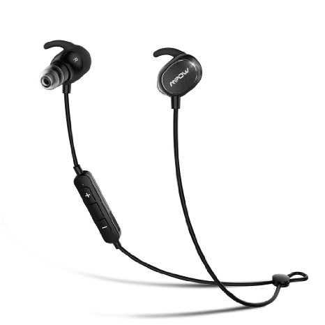 Bluetooth Headphones, Mpow Dunmer Sport Headphones BT4.1 In-ear Stereo Earbuds with Mic For Running Gym Exercise (Dual Eartips Options, AptX Tech, Sweatproof, Noise Cancellation)