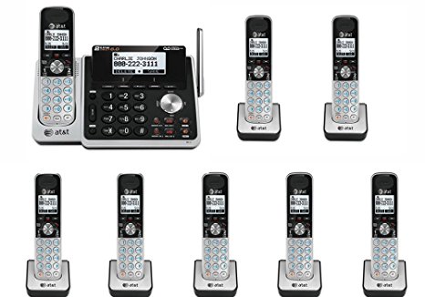 AT&T TL88102 8 Handset 2-Line Phone System with Answering System DECT 6.0
