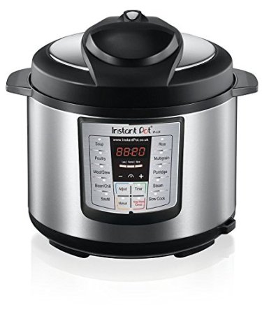 Instant Pot IP-LUX60 6-in-1 Programmable Pressure Cooker 633 Qt Latest 3rd Generation Technology Stainless Steel Cooking Pot and Exterior Black