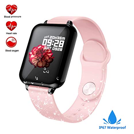 feifuns Smart Watch, Fitness Tracker Activity Tracker with Heart Rate Monitor 1.3 Color Screen with Blood Pressure Sleep Monitor Step Calorie Counter Waterproof Band for Men Women Kids