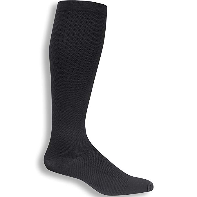 Dr. Scholl's Men's Microfiber Cotton Compression Over-The-Calf Support Socks