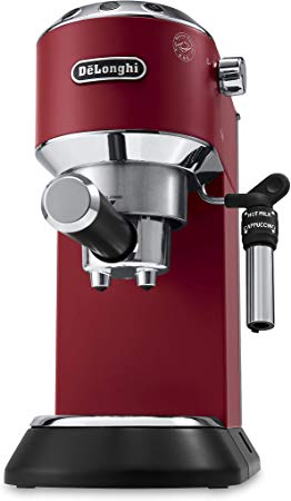 Delonghi EC685.R DEDICA 15-Bar Pump Espresso Machine Coffee Maker, Red, 220 Volts (Not for USA - European Cord)