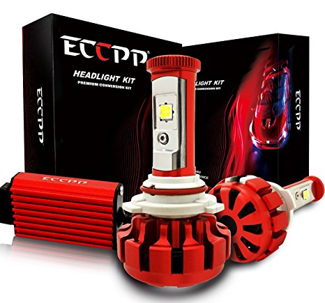 ECCPP LED Headlight Bulbs Conversion Kit High Power Bright- 9005 - 80W,9600Lm 6K Cool White CREE - 3 Yr Warranty