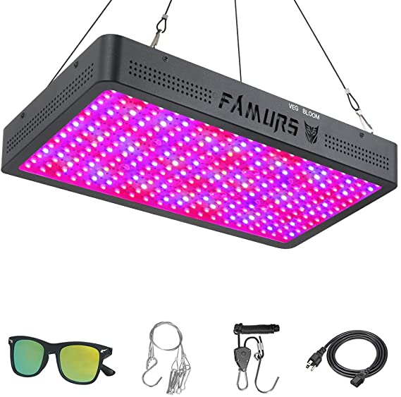 FAMURS 3000W LED Grow Light Full Spectrum Triple Chips LED Plant Grow Lamp with Veg and Bloom Two Switch for Greenhouse Hydroponic Indoor Plants.