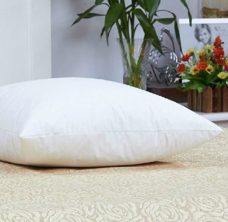 White Goose Down Pillow Standard Size Luxurious Firm Pillow Cotton Sateen White Cover - By Royal Luxure