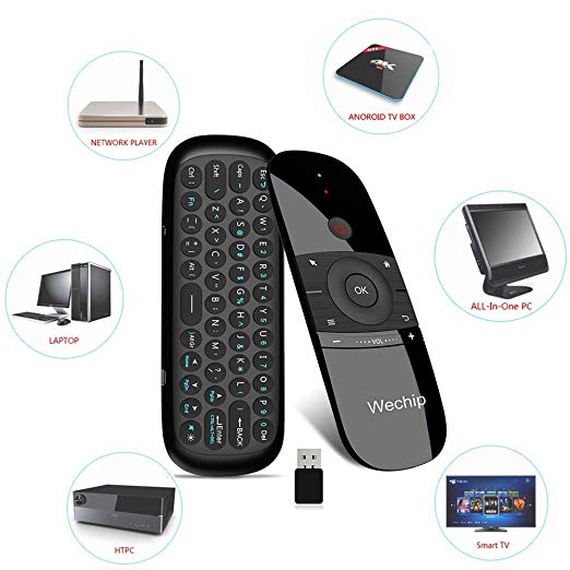 Air Remote Keyboard Mouse, WeChip Air Remote 2.4 GHz Wireless Mouse Handheld Touchpad Controller for TV Box Mini PC PK I8 h18 H20 (W1 Air Mouse)