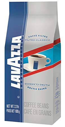 Lavazza Filtro Classico Whole Bean Coffee Blend, Medium Roast, 35.2 Oz,Pack of 1