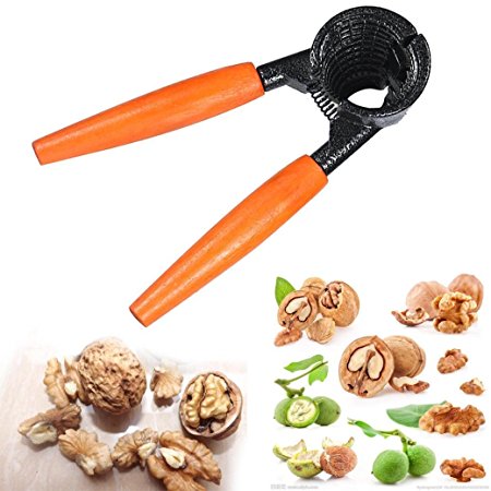 IGEMY Quick Walnut Cracker Nutcracker Sheller Nut Opener Kitchen Tool Plier New (Orange)